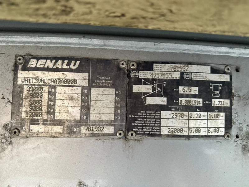 Poluprikolica istovarivača Benalu 60m3 Optiliner Vol alu SELF SUPPORT 6320KG: slika 20