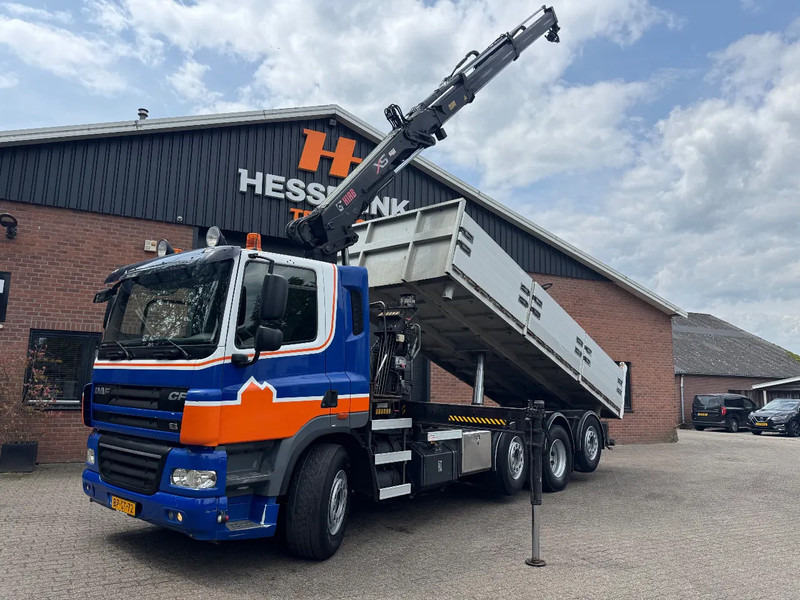 DAF CF 85.360 8X2 3 Zijdige kipper HIAB 16 t/m kraan AHK Top condition - Istovarivač, Kamion sa dizalicom: slika 1 DAF CF 85.360 8X2 3 Zijdige kipper HIAB 16 t/m kraan AHK Top condition - Istovarivač, Kamion sa dizalicom: slika 1