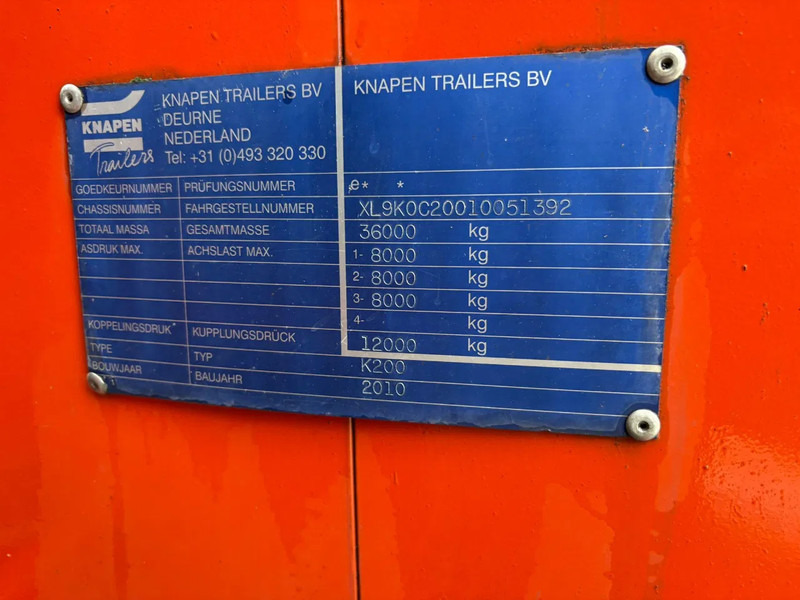 Knapen Trailers K200 93m3 10MM Cargo floor Liftas, very good condition - Poluprikolica sa pokretnim podom: slika 3 Knapen Trailers K200 93m3 10MM Cargo floor Liftas, very good condition - Poluprikolica sa pokretnim podom: slika 3