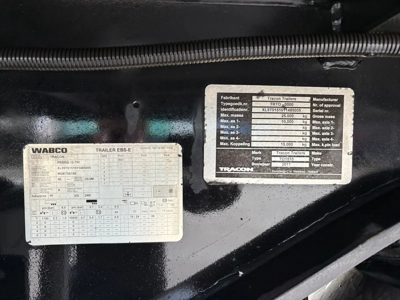 Poluprikolica sa ceradom Tracon 11.5M 1AS City Stuuras Schuifzeil Laadklep 1500KG NL Trailer, nieuwe apk tot 29-10-2026: slika 12