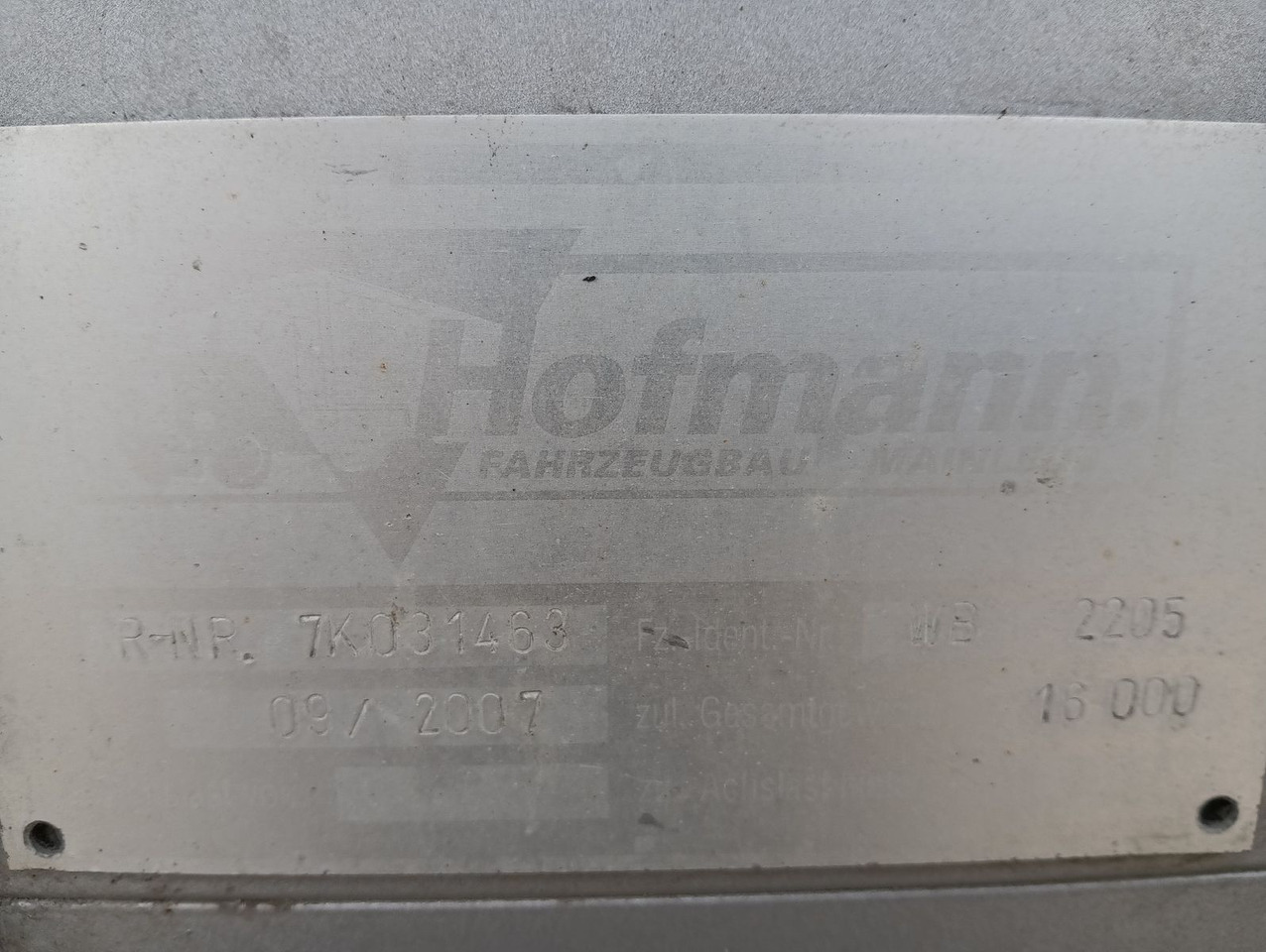 Promenjivo telo sa ceradom Hofmann 2xWB2205 C745 9/2007 Hubdach,Curtainsider,Edscha Hofmann 2xWB2205 C745 9/2007 Hubdach,Curtainsider,Edscha: slika 19