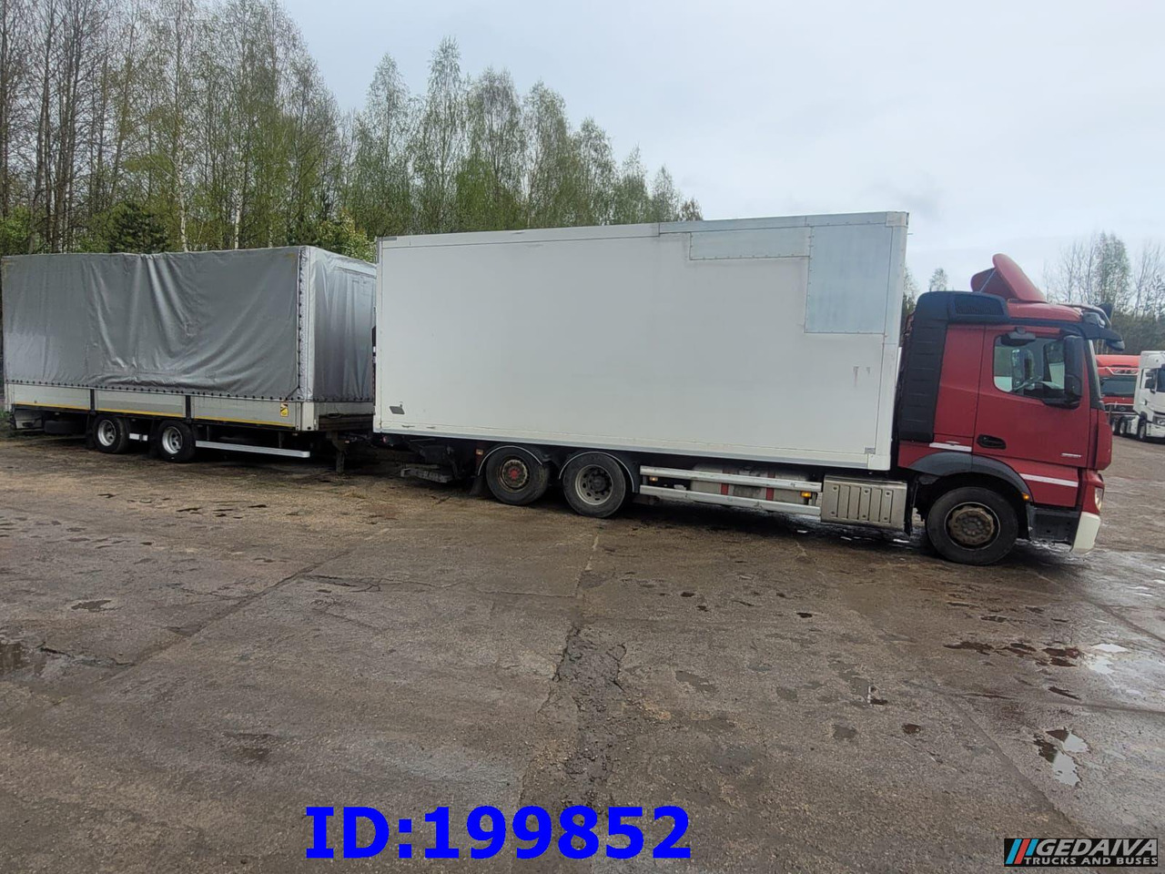 MERCEDES-BENZ Actros 2551 6x2 Euro5 + tilt trailer - Kamion sa zatvorenim sandukom: slika 2 MERCEDES-BENZ Actros 2551 6x2 Euro5 + tilt trailer - Kamion sa zatvorenim sandukom: slika 2