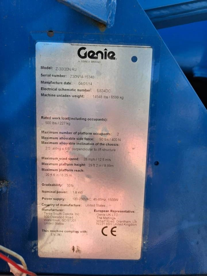 Genie Z 30/20 N RJ - Zglobna platforma: slika 5 Genie Z 30/20 N RJ - Zglobna platforma: slika 5