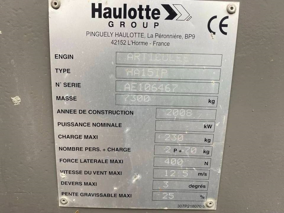 Haulotte HA 15 IP - Zglobna platforma: slika 4 Haulotte HA 15 IP - Zglobna platforma: slika 4