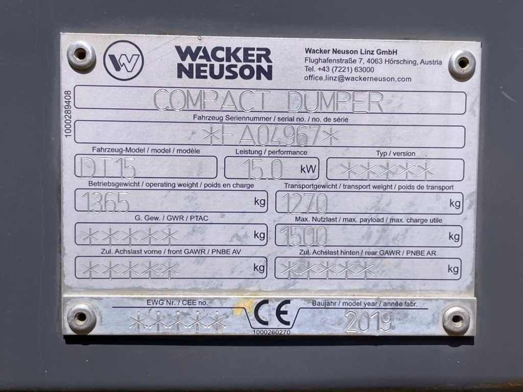 Neuson DT15 (4076) - Kiper guseničar: slika 3 Neuson DT15 (4076) - Kiper guseničar: slika 3