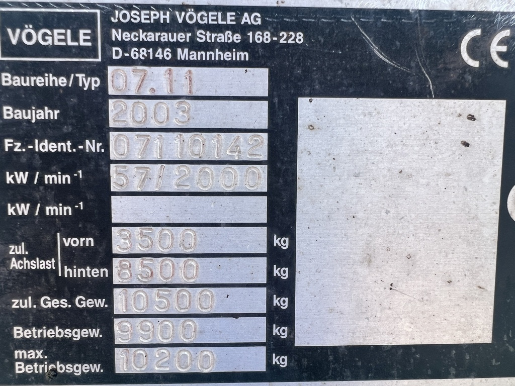 Asfaltni finišer Vögele Super1203 (111620): slika 8