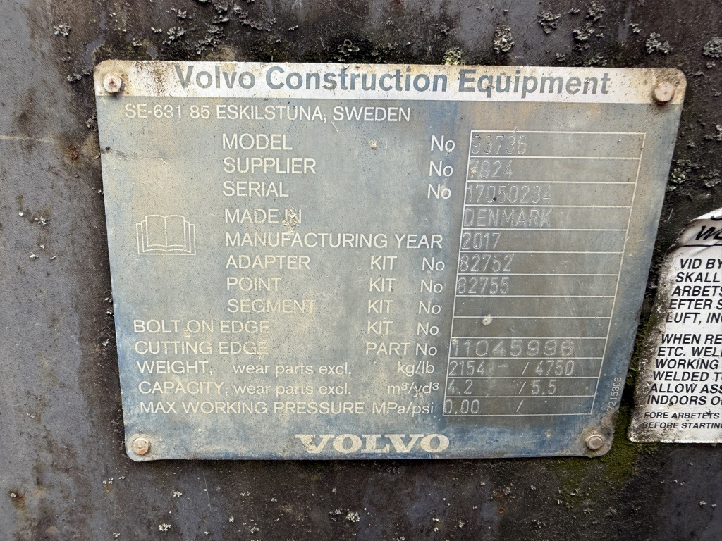 Volvo Schaufel 4,2 m³ (111756) - Utovarna kašika: slika 3 Volvo Schaufel 4,2 m³ (111756) - Utovarna kašika: slika 3