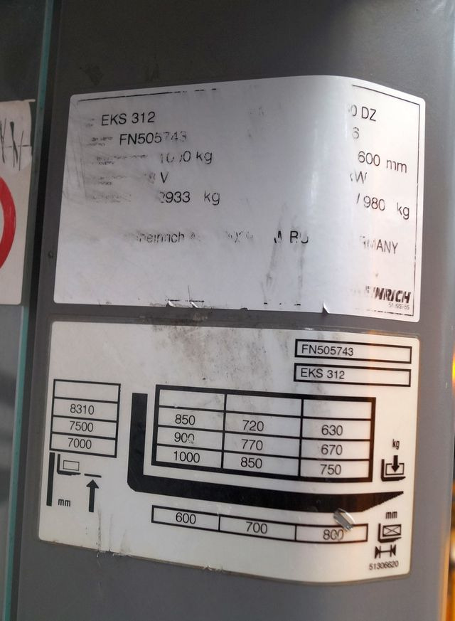 Preuzimač porudžbine Jungheinrich EKS312: slika 8