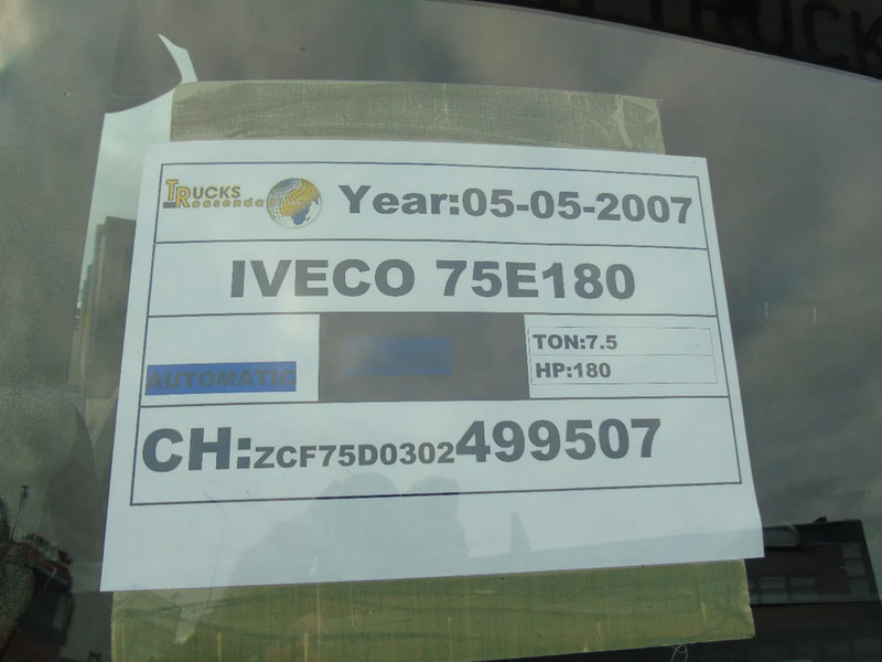 Iveco EuroCargo 180 IVECO EURO CARGO 75 E 180 GLASWAGEN - Kamion sa zatvorenim sandukom: slika 5 Iveco EuroCargo 180 IVECO EURO CARGO 75 E 180 GLASWAGEN - Kamion sa zatvorenim sandukom: slika 5