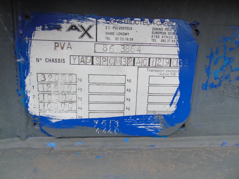 TR'AX 2 AXLE + 20FT - Poluprikolica za prevoz kontejnera/ Poluprikolica sa promenjivim sandukom: slika 4 TR'AX 2 AXLE + 20FT - Poluprikolica za prevoz kontejnera/ Poluprikolica sa promenjivim sandukom: slika 4