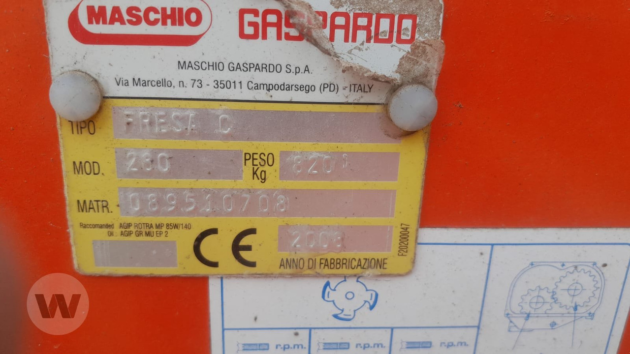 Maschio C 280 - Traktorska freza: slika 2 Maschio C 280 - Traktorska freza: slika 2