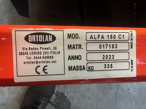 ORTOLAN ALFA 150 harrow - Oprema za obradu zemljišta: slika 2 ORTOLAN ALFA 150 harrow - Oprema za obradu zemljišta: slika 2