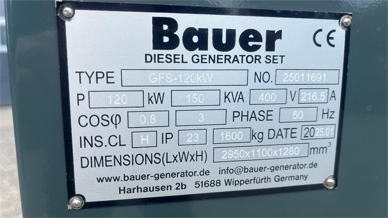 Bauer GFS-120 ATS, 120 kW/150 kVA - Set generatora: slika 3 Bauer GFS-120 ATS, 120 kW/150 kVA - Set generatora: slika 3