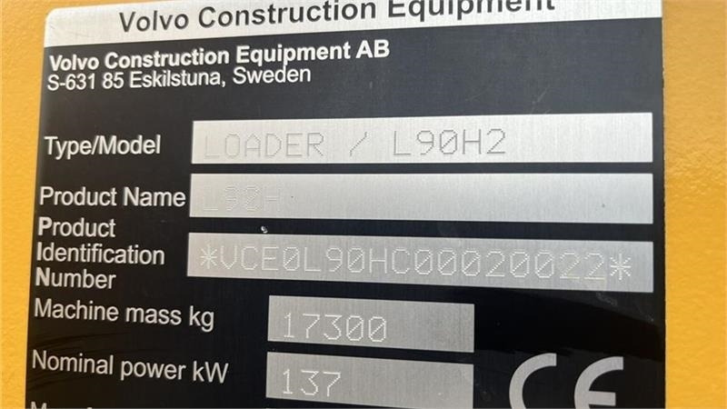 Utovarivač točkaš Volvo L90H H2 Dansk-Maskine med CDC, BSS, Lock-UP, 650mm: slika 21