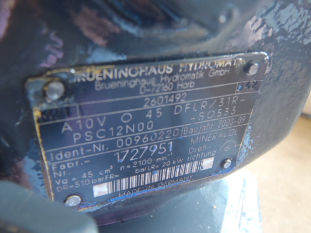 Brueninghaus Hydromatik A10VO45DFLR/31R-PSC12N00-SO533 - - Hidraulična pumpa za Građevinska mašina: slika 3 Brueninghaus Hydromatik A10VO45DFLR/31R-PSC12N00-SO533 - - Hidraulična pumpa za Građevinska mašina: slika 3