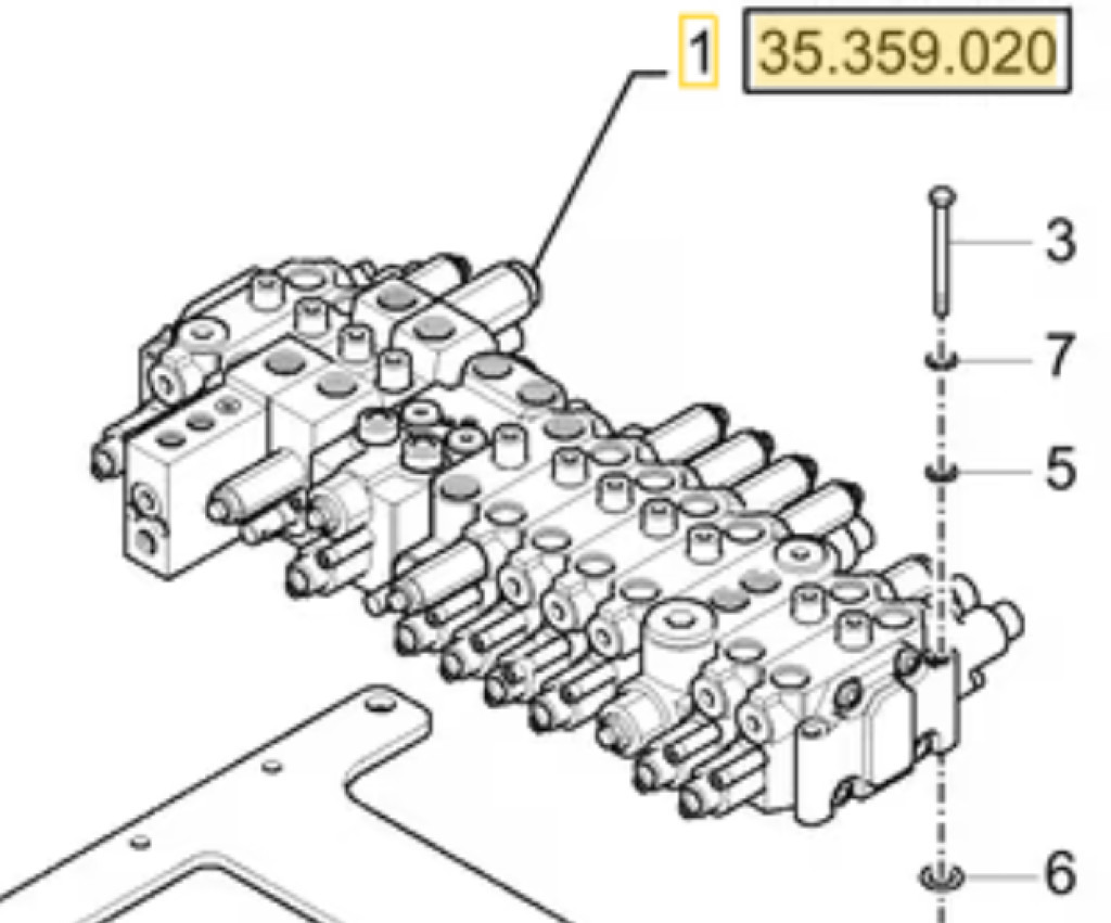 Case 31M9-10112 - 31M9-18590 - Hidraulični ventil za Građevinska mašina: slika 1 Case 31M9-10112 - 31M9-18590 - Hidraulični ventil za Građevinska mašina: slika 1