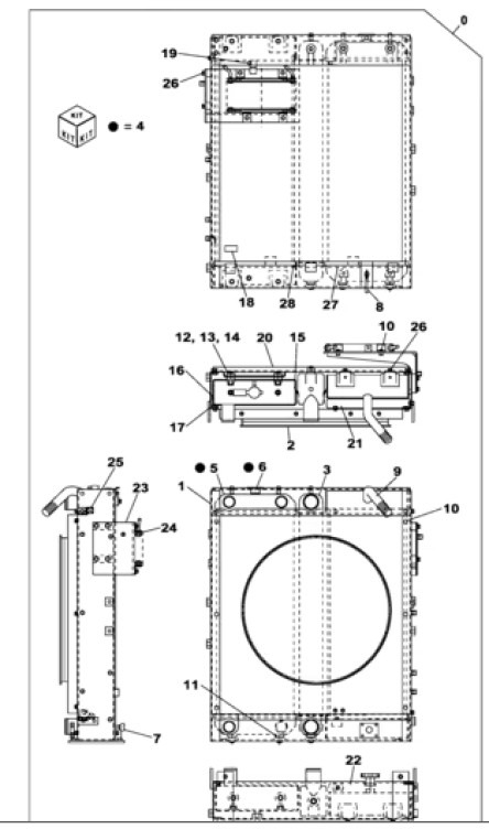 Case KNH10451 - Radijator za Poljoprivredna mašina: slika 1 Case KNH10451 - Radijator za Poljoprivredna mašina: slika 1