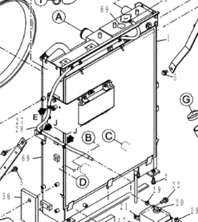 Case KNH11000 - KNH11002 - Sistem za hlađenje za Građevinska mašina: slika 1 Case KNH11000 - KNH11002 - Sistem za hlađenje za Građevinska mašina: slika 1