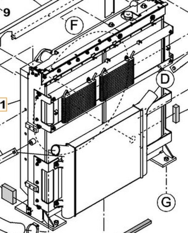 Case KSH13400 - KSH15210 - Radijator za Građevinska mašina: slika 1 Case KSH13400 - KSH15210 - Radijator za Građevinska mašina: slika 1