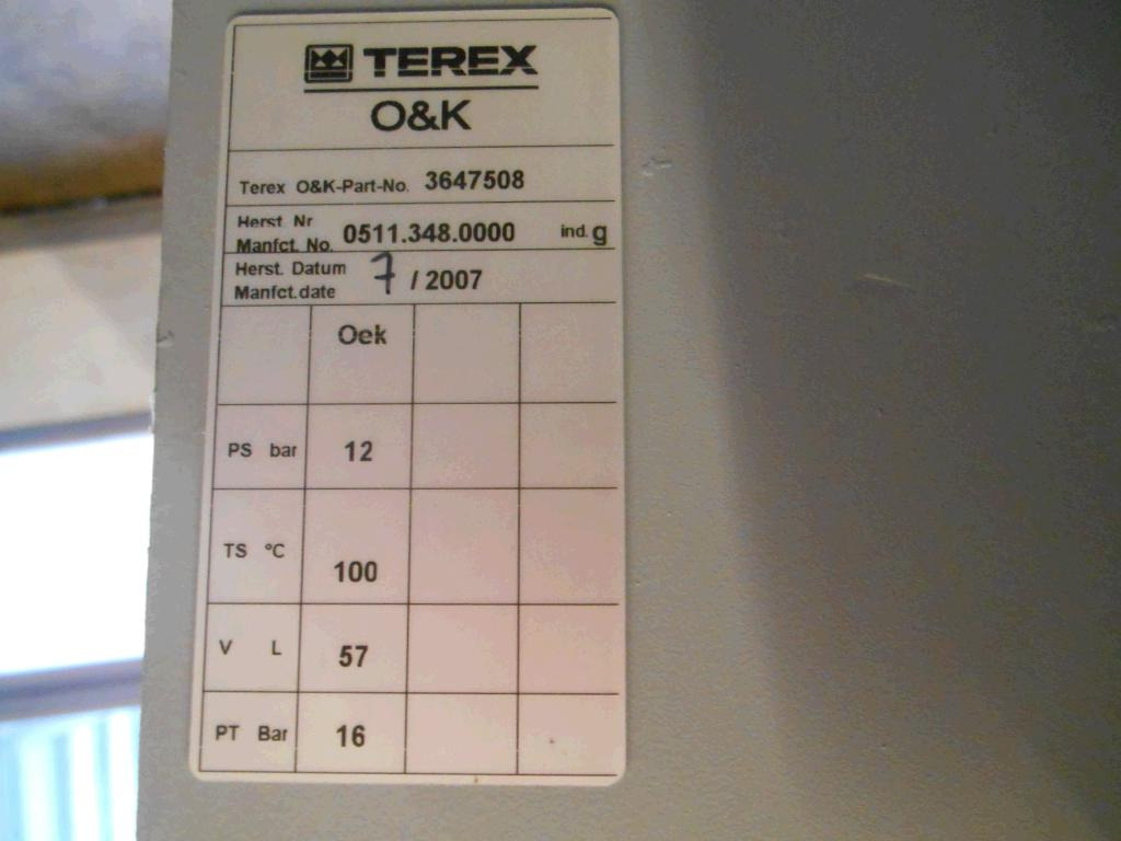 Terex O&K 3647508 - Hladnjak ulja za Građevinska mašina: slika 5 Terex O&K 3647508 - Hladnjak ulja za Građevinska mašina: slika 5
