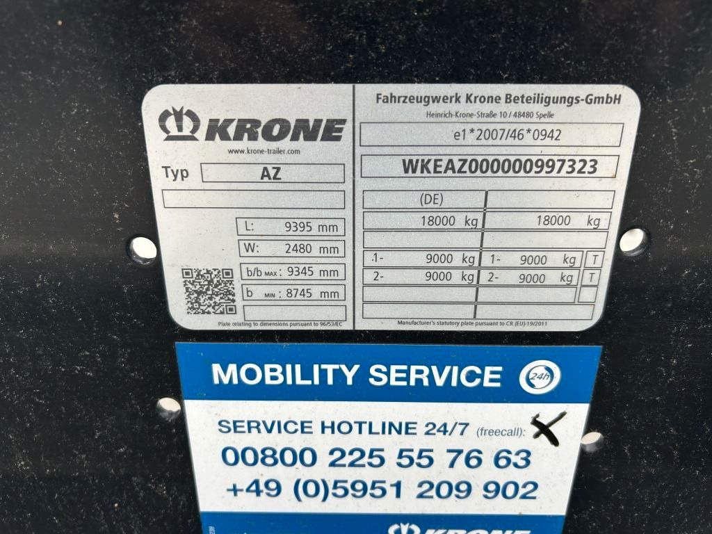 Krone 2 Achswechselfahrgestell, Typ: AZW 18 eL3B9 - Prikolica za prevoz kontejnera/ Prikolica sa promenjivim sandukom: slika 4 Krone 2 Achswechselfahrgestell, Typ: AZW 18 eL3B9 - Prikolica za prevoz kontejnera/ Prikolica sa promenjivim sandukom: slika 4