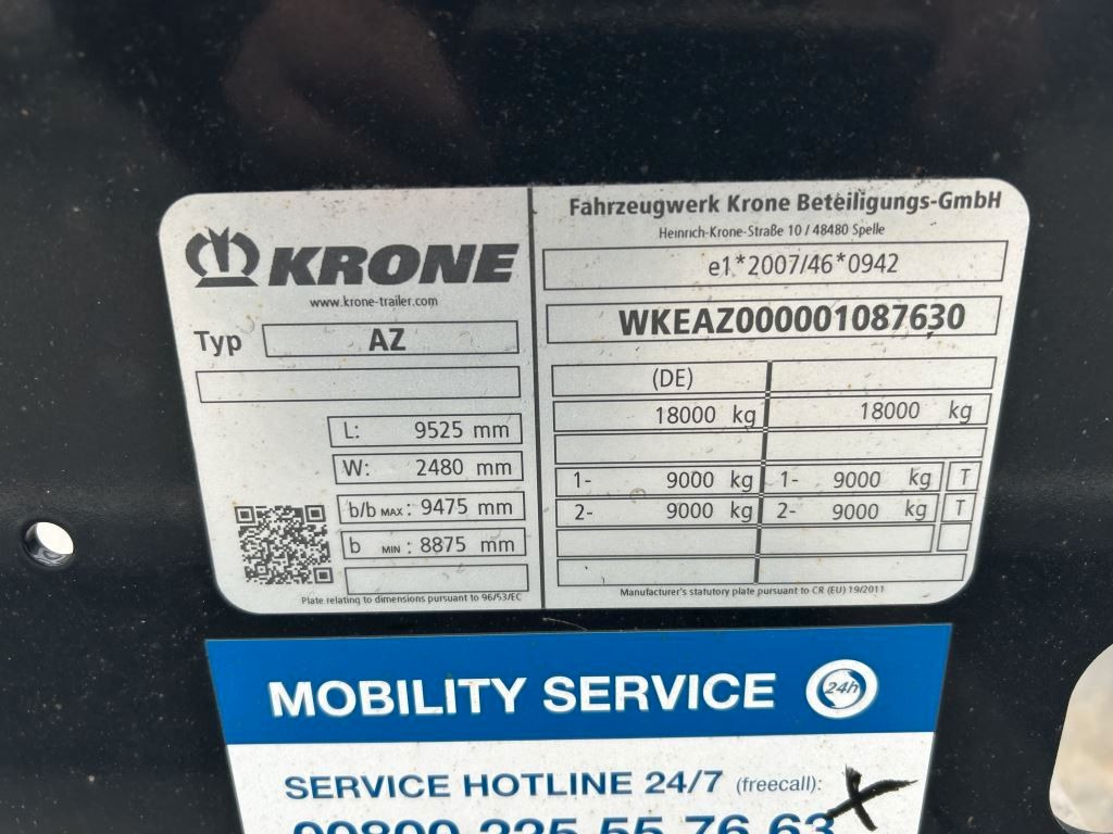 Krone 2 Achswechselfahrgestell, Typ: MAXI AZW 18 eL3B7 - Prikolica za prevoz kontejnera/ Prikolica sa promenjivim sandukom: slika 4 Krone 2 Achswechselfahrgestell, Typ: MAXI AZW 18 eL3B7 - Prikolica za prevoz kontejnera/ Prikolica sa promenjivim sandukom: slika 4
