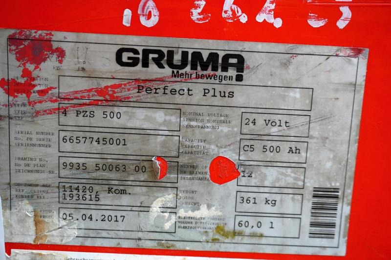 GRUMA 24 Volt 4 PzS 500 Ah - Baterija za Oprema za rukovanje materijalima: slika 5 GRUMA 24 Volt 4 PzS 500 Ah - Baterija za Oprema za rukovanje materijalima: slika 5