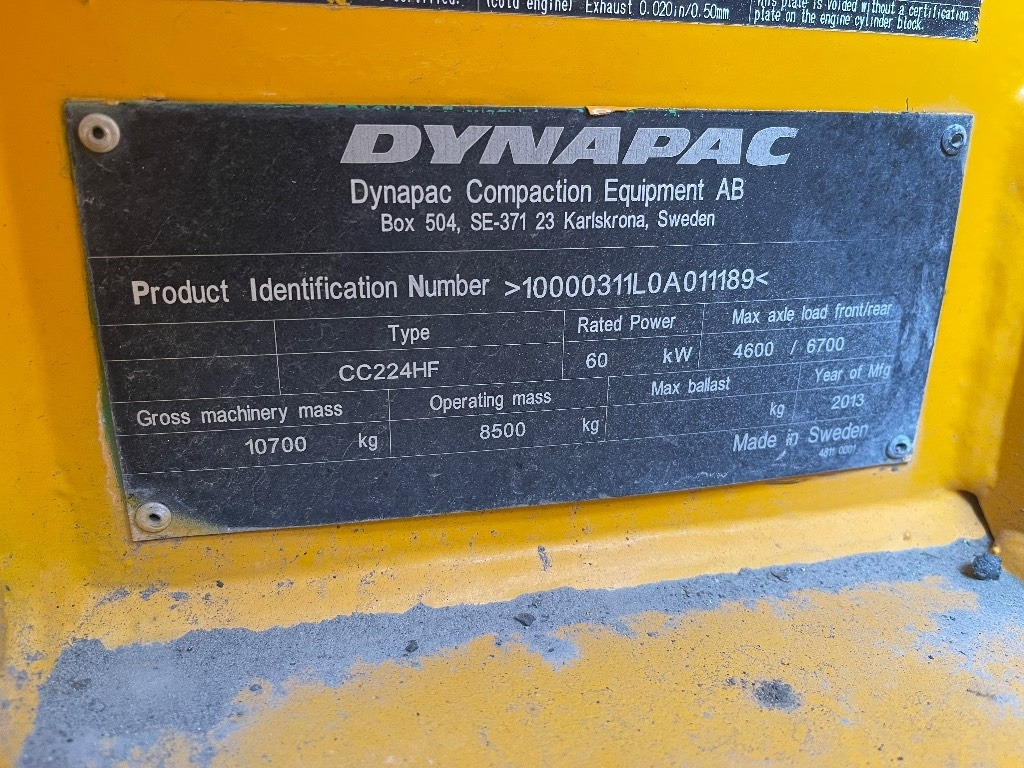 Valjak za puteve Dynapac CC 224 HF: slika 6