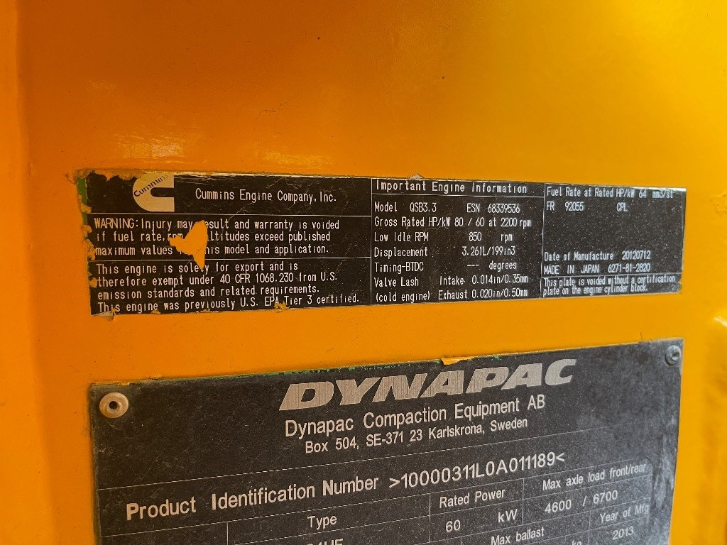 Valjak za puteve Dynapac CC 224 HF: slika 7