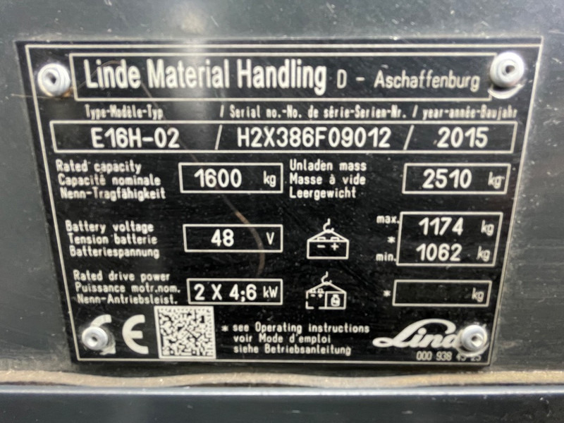 Linde E 16 H-02 - Električni viljuškar: slika 3 Linde E 16 H-02 - Električni viljuškar: slika 3