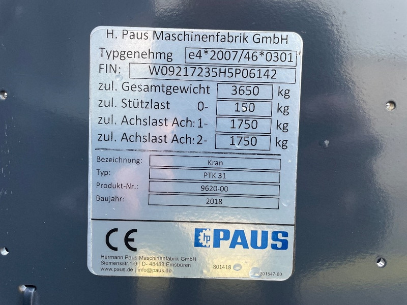 Paus PTK 31 - Autokran za sve terene: slika 3 Paus PTK 31 - Autokran za sve terene: slika 3