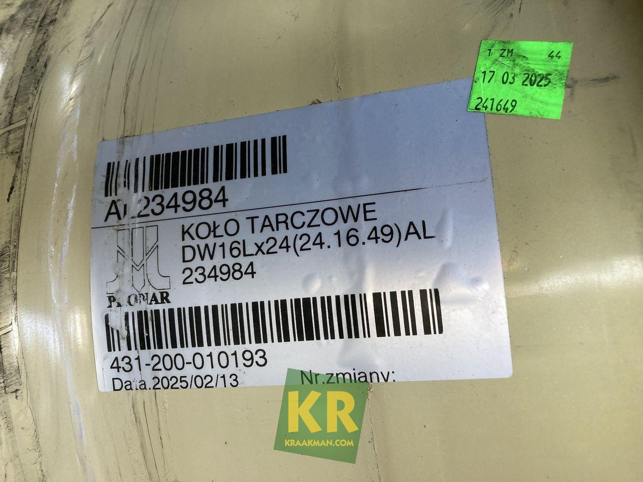 16 X 24 velg John Deere - Felna za Poljoprivredna mašina: slika 4 16 X 24 velg John Deere - Felna za Poljoprivredna mašina: slika 4