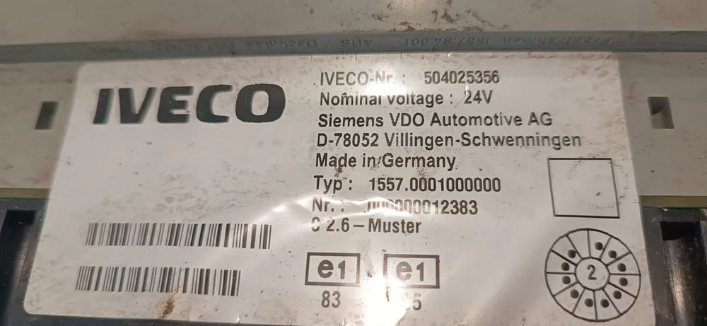 Zegary Licznik IVECO STRALIS 504025356 - Električni sistem za Kamion: slika 2 Zegary Licznik IVECO STRALIS 504025356 - Električni sistem za Kamion: slika 2