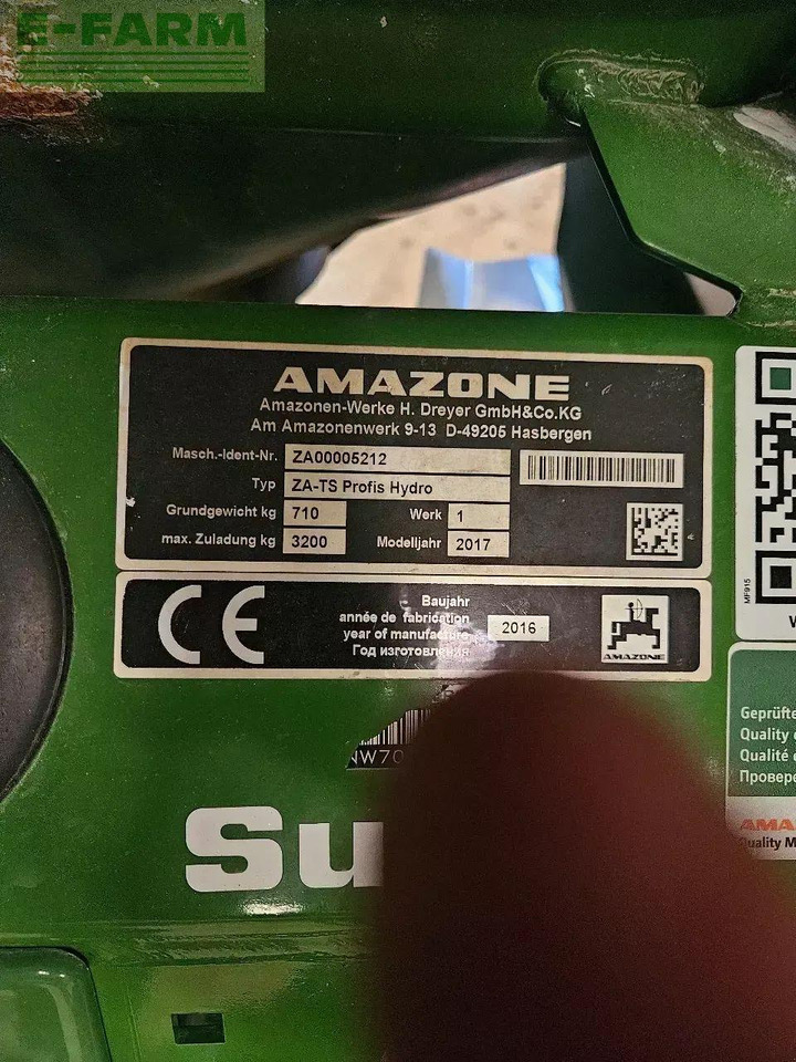 Amazone za-ts 3200 profis hydro - Rasipač veštačkog đubriva: slika 5 Amazone za-ts 3200 profis hydro - Rasipač veštačkog đubriva: slika 5