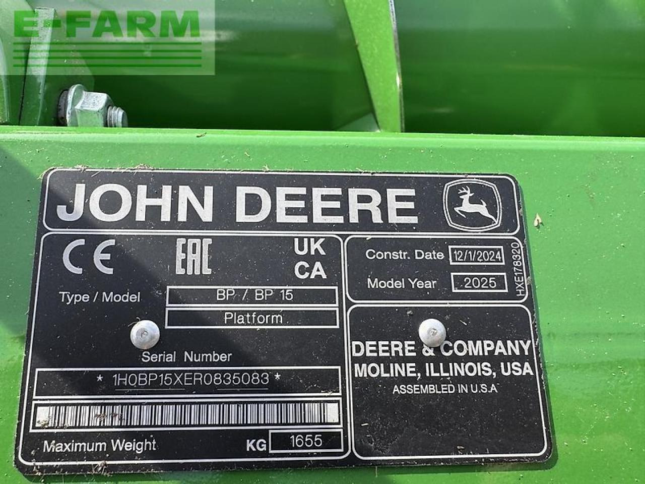 John Deere bp15 pickup skærebor - Dodatak za stočnu hranu: slika 3 John Deere bp15 pickup skærebor - Dodatak za stočnu hranu: slika 3