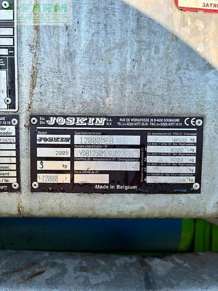 Joskin güllefass 12000liter modulo2 - Oprema za đubrenje: slika 5 Joskin güllefass 12000liter modulo2 - Oprema za đubrenje: slika 5