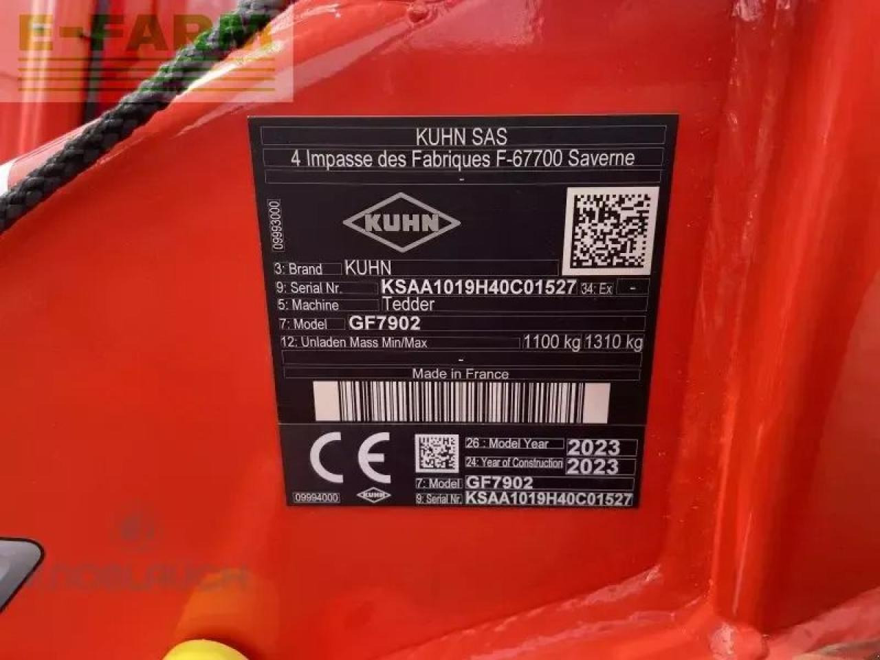 Kuhn gf 7902 - Prevrtač/ Grabuljač: slika 3 Kuhn gf 7902 - Prevrtač/ Grabuljač: slika 3