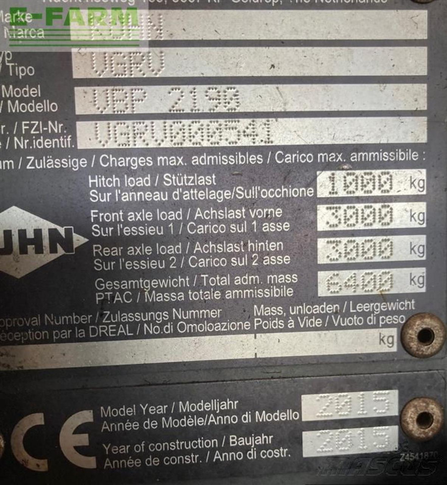 Balirka za kockaste bale Kuhn vbp 2190: slika 9 Balirka za kockaste bale Kuhn vbp 2190: slika 9