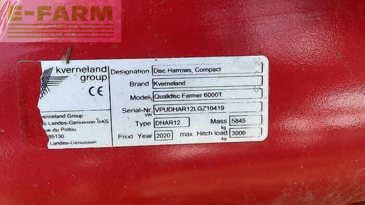 Kverneland qualidisc farmer 6000 t - Tanjirača: slika 5 Kverneland qualidisc farmer 6000 t - Tanjirača: slika 5
