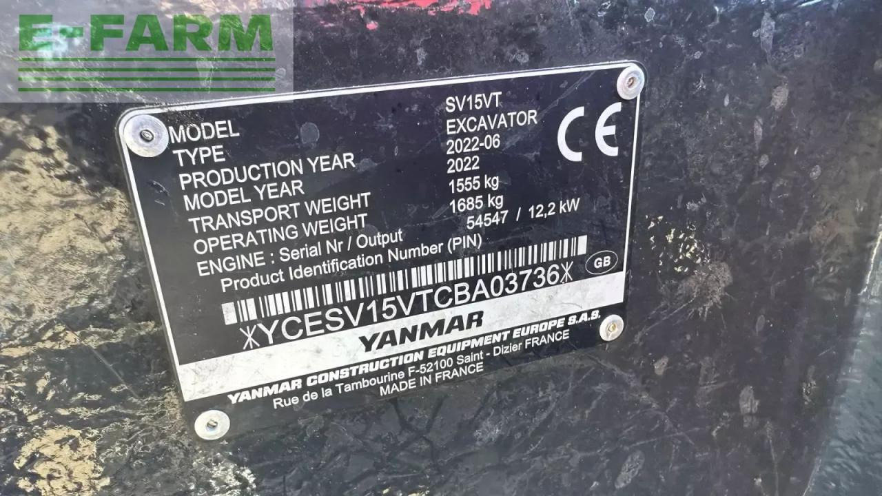 Mini bager Yanmar sv15vt: slika 7 Mini bager Yanmar sv15vt: slika 7