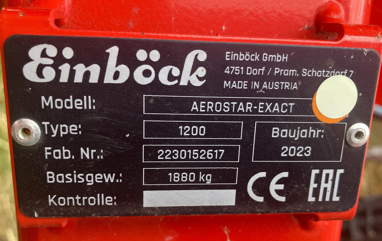 Einböck Aerostar-Exact 1200 - Oprema za đubrenje: slika 3 Einböck Aerostar-Exact 1200 - Oprema za đubrenje: slika 3