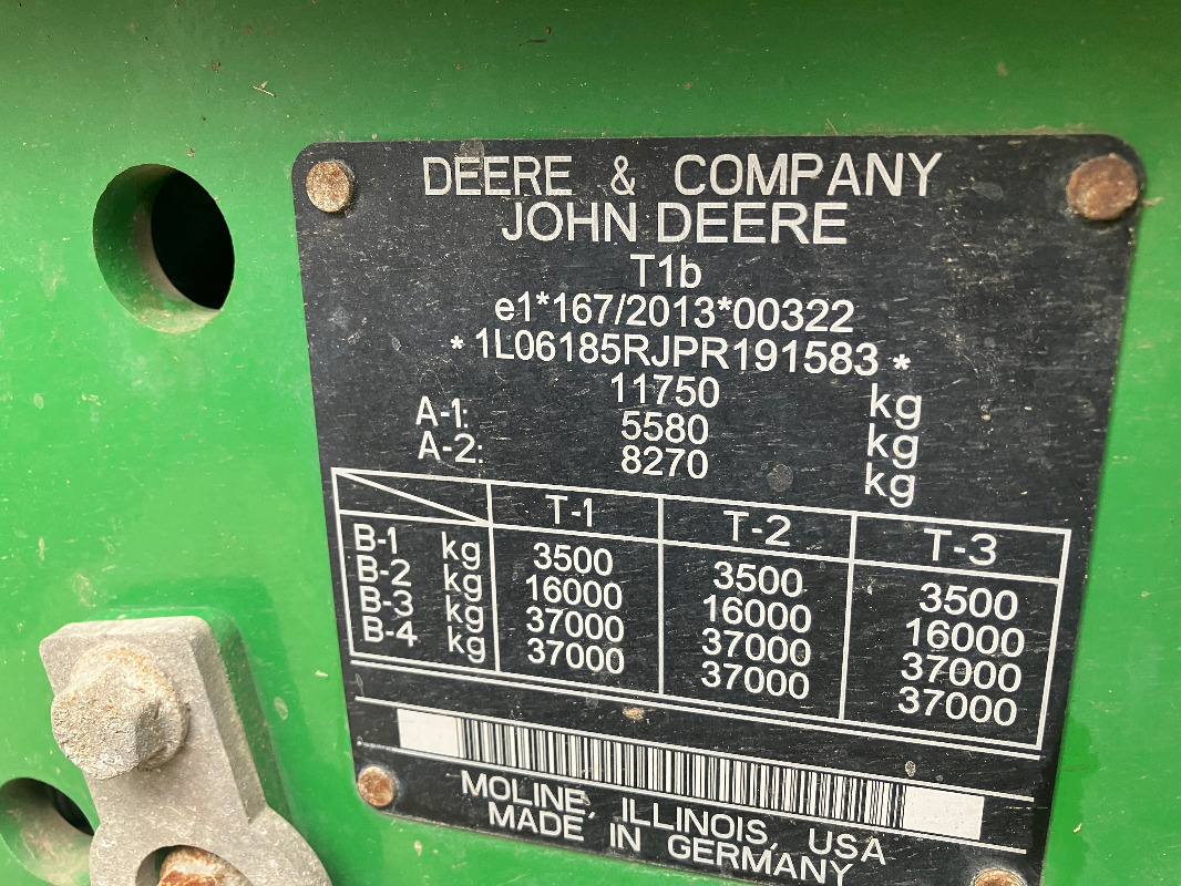 John Deere 6R185 - Traktor: slika 2 John Deere 6R185 - Traktor: slika 2