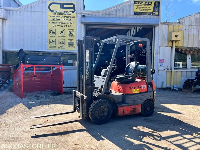 Chariot élévateur à gaz Toyota FG15 4,3m - 1,5T - Année 1994 - 10770 heures - Gasni viljuškar: slika 1 Chariot élévateur à gaz Toyota FG15 4,3m - 1,5T - Année 1994 - 10770 heures - Gasni viljuškar: slika 1