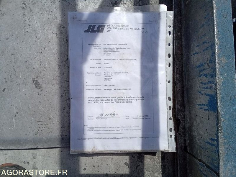 Nacelle electrique à ciseaux JLG 2030ES - Vazdušna platforma: slika 5 Nacelle electrique à ciseaux JLG 2030ES - Vazdušna platforma: slika 5