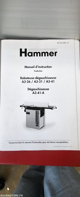 Raboteuse-dégauchisseuse A3-26 / A3-31 / A3-41 - Très bon état - Instrument/ Oprema: slika 1 Raboteuse-dégauchisseuse A3-26 / A3-31 / A3-41 - Très bon état - Instrument/ Oprema: slika 1