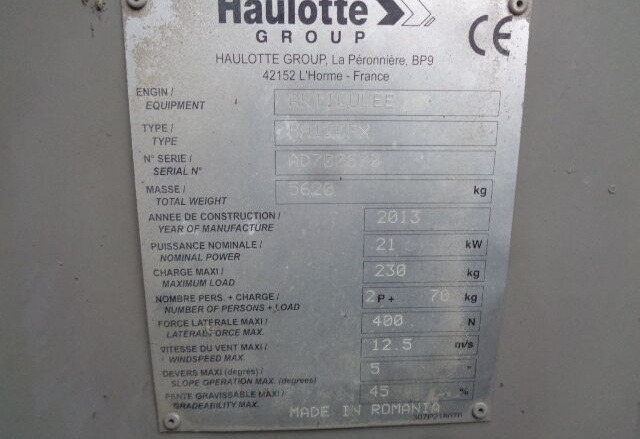 Haulotte HA120 - Zglobna platforma: slika 3 Haulotte HA120 - Zglobna platforma: slika 3