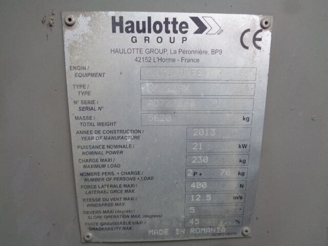 Haulotte HA120 - Zglobna platforma: slika 3 Haulotte HA120 - Zglobna platforma: slika 3
