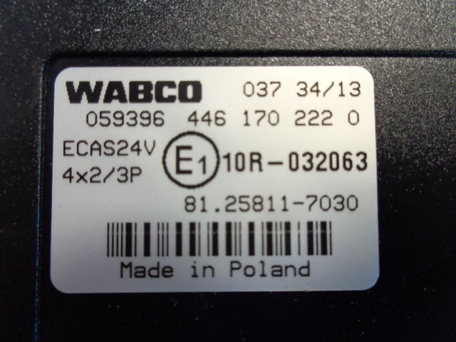 Wabco ECAS control unit 81258117030,4461702220 - Upravljačka jedinica za Kamion: slika 2 Wabco ECAS control unit 81258117030,4461702220 - Upravljačka jedinica za Kamion: slika 2