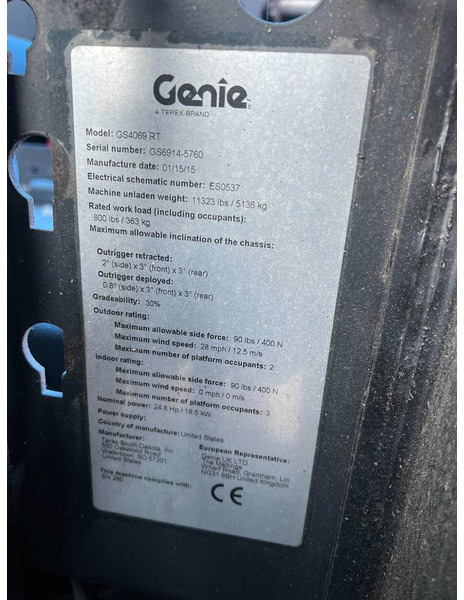 Lift u obliku makaza Genie GS4069 RT diesel 4x4 14m (1834): slika 14