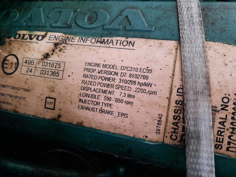 Volvo D7C-310 EC99 - Motor: slika 5 Volvo D7C-310 EC99 - Motor: slika 5